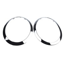 1 Pair Silver Headlight Frame Rim Covers For Mini Cooper F55 F56 F57 2014 2024