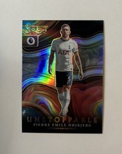 2022-23 Panini Select EPL Pierre Emile Hojbjerg Unstoppable Silver Prizm Spurs
