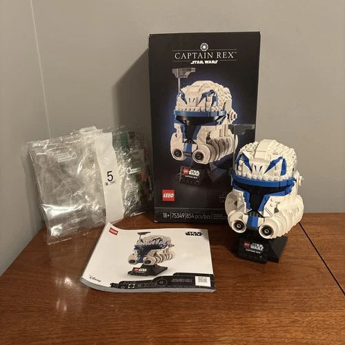 LEGO Star Wars Captain Rex Helmet (75349) Complete Set w/ Box, Bags, & Manual
