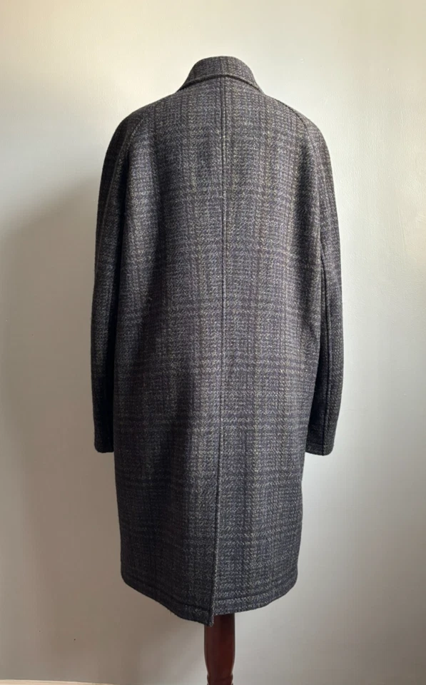 100% wool trench COAT 40 Italian cashmere tweed GENTSPACE overcoat quality - Image 3 of 4