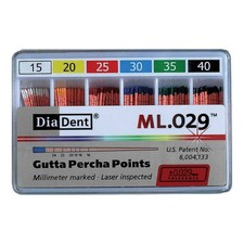 DiaDent 101-691 Gutta Percha Points Spillproof 15-40 120/Bx