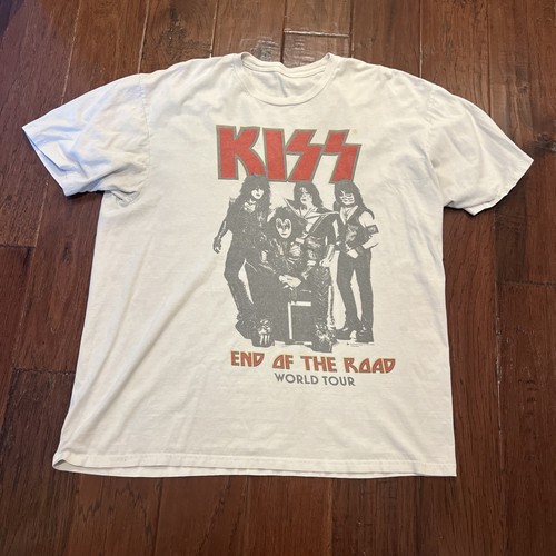 Kiss End Of The Road Tour Orange Logo T Shirt