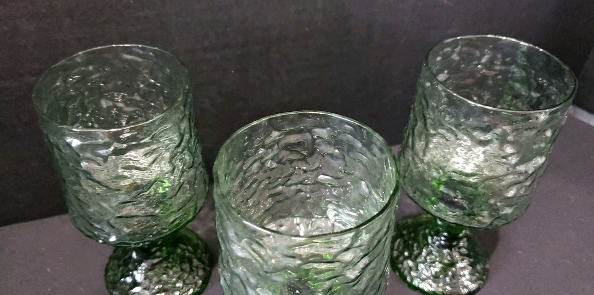 Lenox Impromptu Green Crystal Handblown Water Goblets 5 5/8