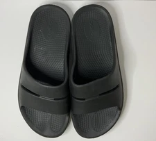 Oofos Ooahh Sport Slides Slip On Sandals Mens 6, Women 8 EU 40 Black Preowned