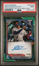 2024 Bowman Chrome Sebastian Walcott HTA Green Lava Auto /99 #CPA-SW PSA 9 Mint