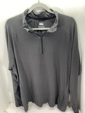 REI Co-op Pullover Shirt Mens XL Gray Stretch Active Pursuits Quarter Zip 2.0