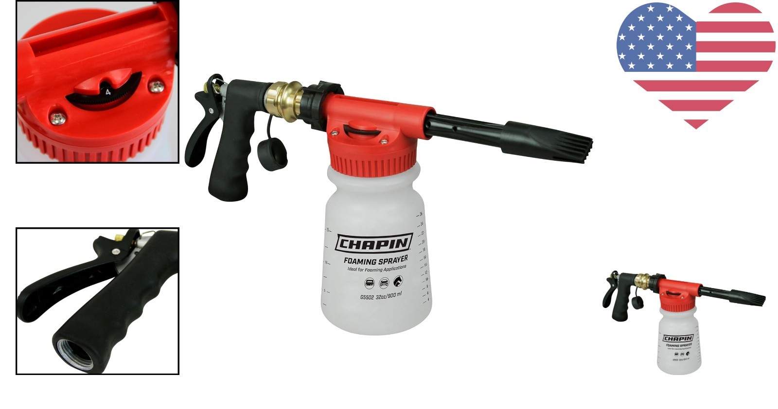 Foaming Hose End Sprayer with Quick-Connect - Ideal for Home and Garden Use
