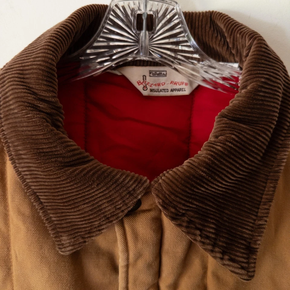 Vintage Walls Blizzard-Pruf Quilted Barn Coat Size XL Jacket Corduroy Chore Duck - Image 4 of 4