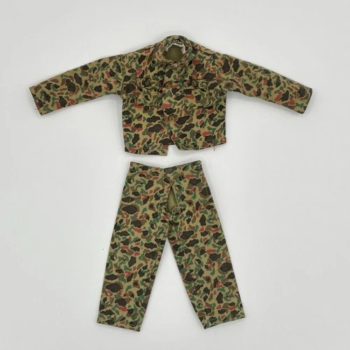 Vintage 1964 GI Joe Action Marine Fatigues Camo Outfit Hong Kong Camouflage