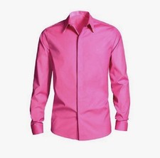 Versace H&M 2011 Pink Dress Shirt, Size Small