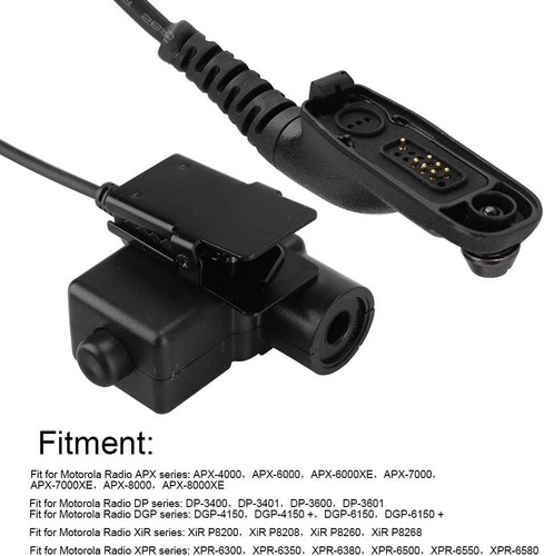 Tactical U94 PTT Cable Plug Headset Adapter for Motorola Walkie Talkie Ham Radio - Picture 5 of 6