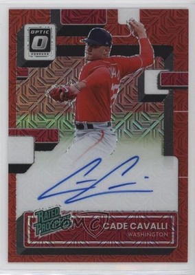 2022 Panini Donruss Optic Red Mojo Prizm 95/99 Cade Cavalli #RPS-CC Auto 0x4v
