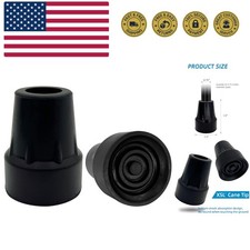 Replacement Cane Tips, 3/4 Inch, Black.