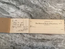 1923-1924 National Bank Of Boyertown PA Checkbook With Register.