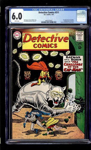 Detective Comics #311 1963 CGC 6.0 FN White High Definition Scans**
