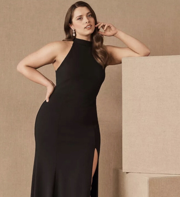 bhldn serephina crepe maxi dress BHLDN Serephina 16 / Black