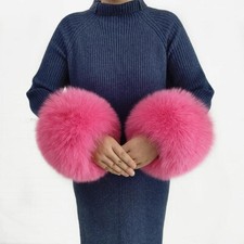 Thermal Windproof Fingerless Gloves Wrist Warm Winter Women Wristband Soft Cuffs