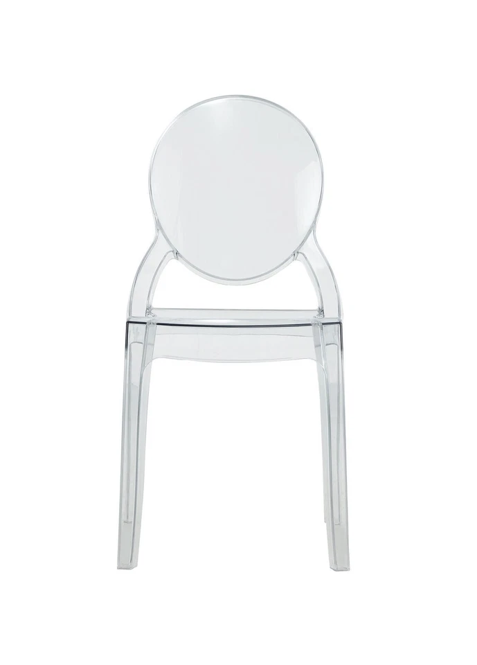 SEDIA MODERNA IMPILABILE ELENA IN POLICARBONATO DESIGN TRASPARENTE PER SOGGIORNO - Immagine 2 di 4