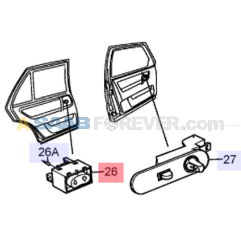 NUEVO INTERRUPTOR VENTANA ELÉCTRICA SAAB TRASERO 9000 1985-1998 IZQUIERDA DERECHA ORIGINAL OEM 9503772 Foto 3 de 4