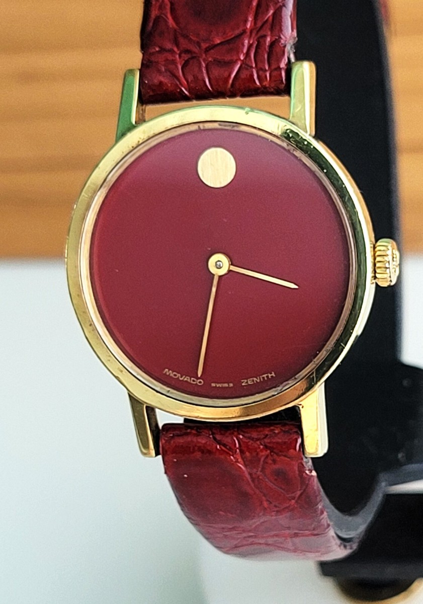 MOVADO ZENITH RED MUSEUM MANUAL WIND 17JEWELS VINTAGE LADIES MOVADO ZENITH RED MUSEUM MANUAL WIND 17JEWELS VINTAGE LADIES