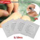 5/10x Waterproof Tent Repair Canvas Awning Sail Kites Adhesive Patches Tape Kit