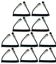 10 Lot Workman EX5 CB/HAM Radio Microphone 4 Foot Extension Cord Pre-Wired 5-Pin
