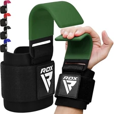 Weight Lifting Hooks by RDX, Wrist Straps, Gym Hooks, Weight Lifting Accessories