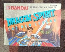 Dragon Spirit The New Legend Nintendo NES Instruction Manual ONLY No Game
