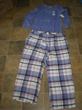 New Women's 2 pc Sonoma LX Short Sleepwear Set Lavendar Long Sleeve Top (T78)
