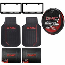 New 7pc Gmc Suv Truck All Weather Front Rear Floor Mats Steering Wheel Cover New 7pc Gmc Suv Truck All Weather Front Rear Floor Mats Steering Wheel Cover
