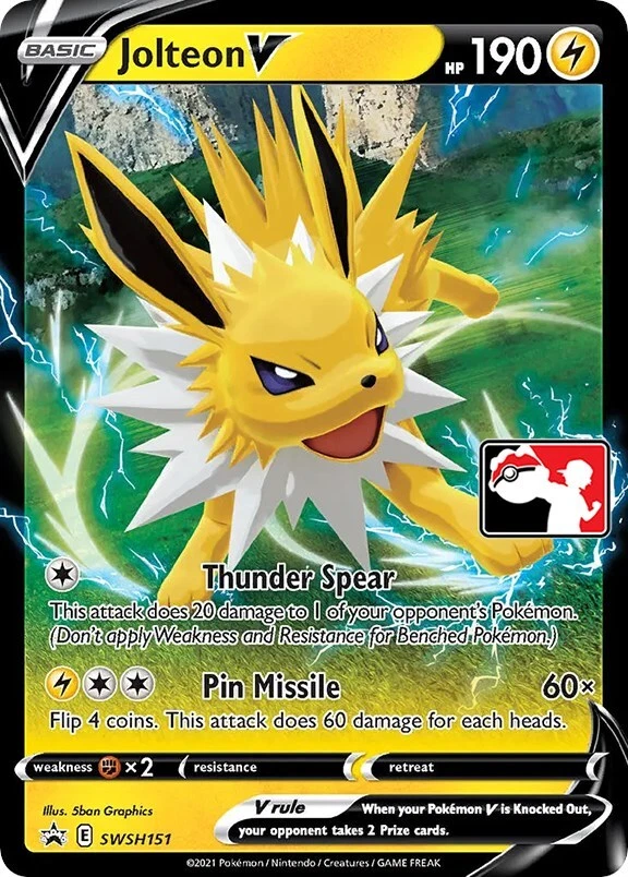 Jolteon V SWSH151 Prize Pack Series Cards