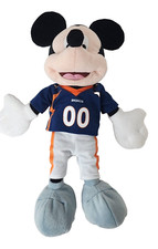 NFL Disney Mickey Mouse Denver Broncos 00 Plush Toy Pre Owned 17"