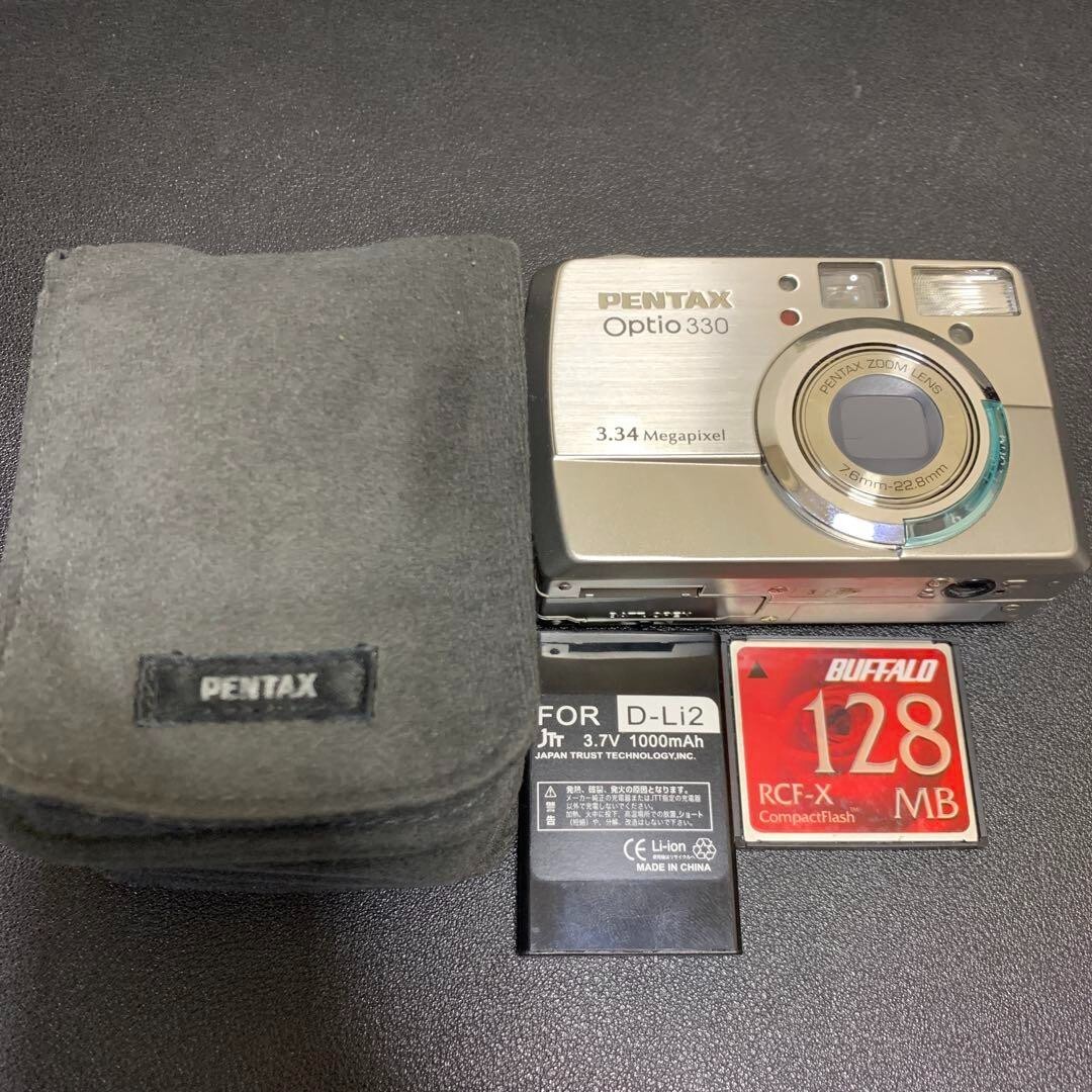 Pentax OPTIO 330 3.34MP 3x Compact Digital Camera Silver