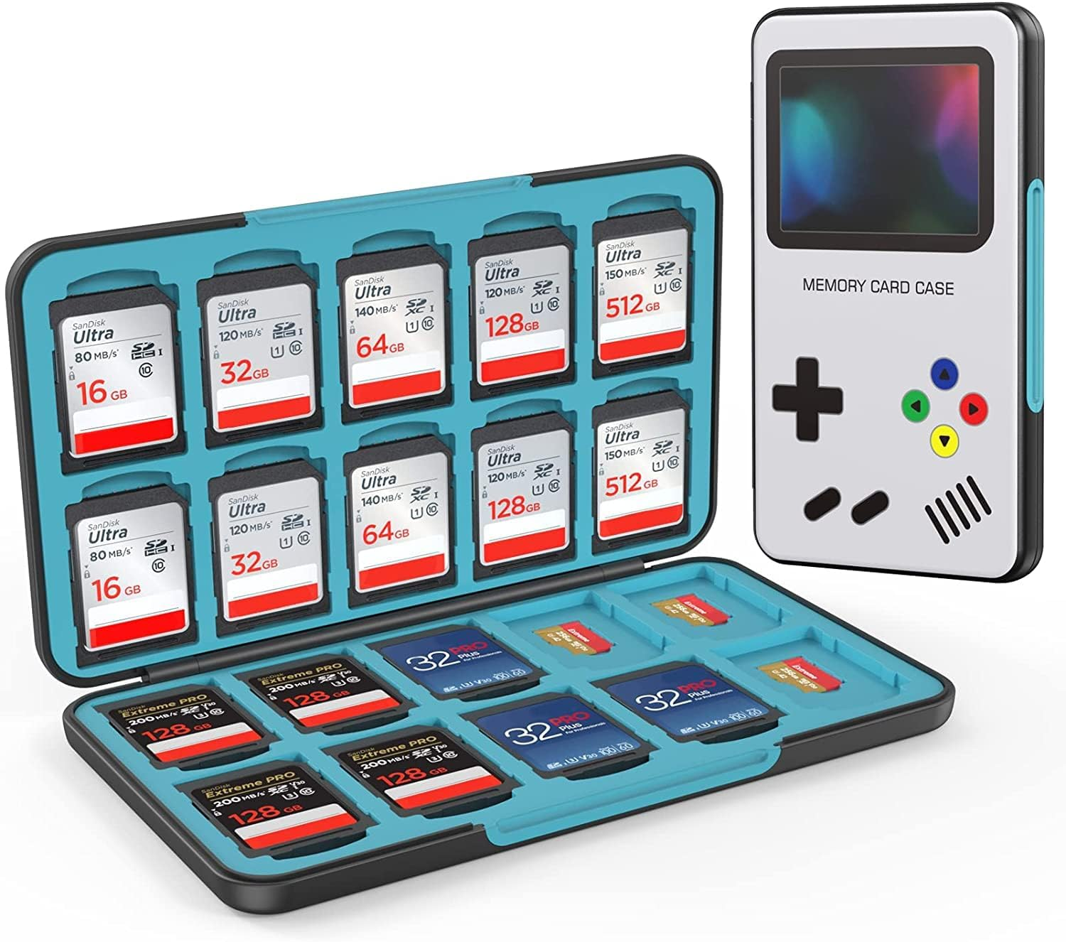 HEIYING SD Card Holder for Memory SD Card and Micro Card, Portable SD Card