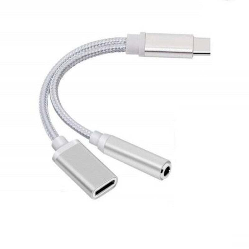 2-in-1 USB-C to 3.5mm Audio Jack Charger Adapter for OnePlus 7 Pro 6T