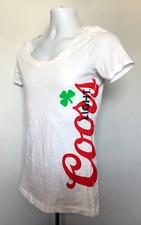 Coors Light Slainte T Shirt Womens Juniors Large Shamrock Irish Toast Health