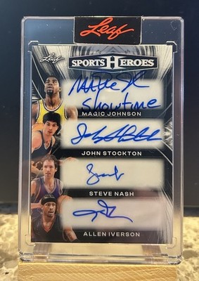 Magic- Stockton-Nash-Iverson-Parker-Bibby-Marbury-Payton-8-Way Auto Leaf 1/1