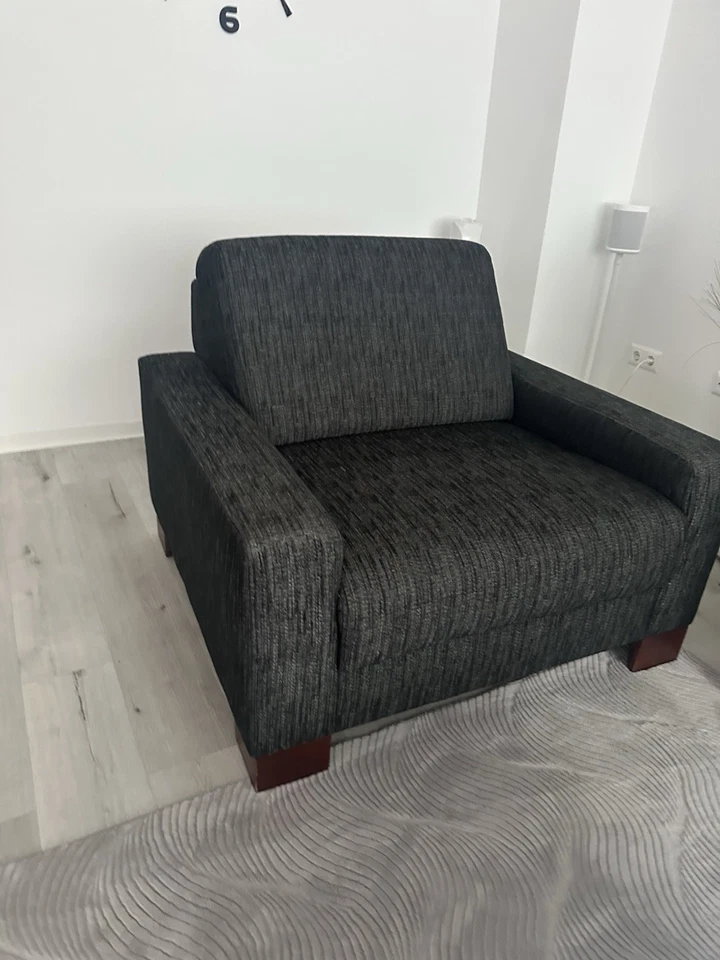 Graues Sofa mit Schlaffunktion Schlafsofa Schlafcouch Couch Schlafcouch L-Form - Bild 2 von 2