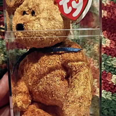 Ty Beanie Babies Fuzz Bear Plush w/ Tag 1999 Vintage Age 3+ 3-4 Years
