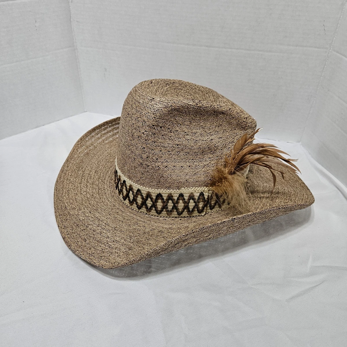 Cowboy Straw Vintage Men's 7 1/4 Size for sale | eBay