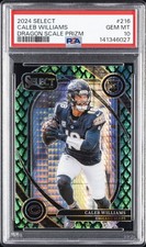 2024 PANINI SELECT DRAGON SCALE PRIZM #216 CALEB WILLIAMS 28/81 PSA 10