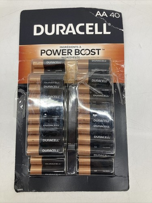 #ad Duracell Power Boost AA Alkaline Batteries Pack of 40 $17.59