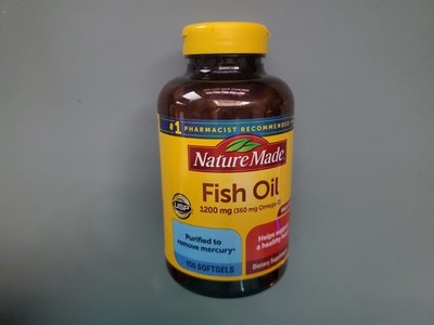 Nature Made Fish Oil 1200mg 360mg Omega-3 EPA DHA 150 Softgels, Exp Aug-Nov 2028