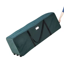 Premium Green Rolling Duffle Bag Style Christmas Tree Storage Bag Up to 12 Ft