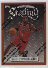 1996-97 Topps Finest Common Bronze Refractor Rod Strickland #225 13ys