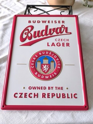 Budweiser Bier Blechschild - Werbeschild Czech Lager NEU