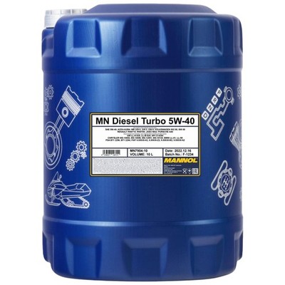 Motoröl MANNOL 10 Liter 5W40 Diesel Turbo API CI4/ SN Motor Motoren Öl Oel