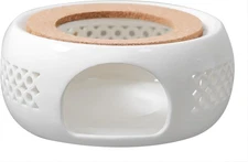 Ceramic Teapot Warmer with Cork Cushion, Teapot Heater, Tea Light Warmer, Suitab