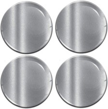 3D Domed Wheel Center Stickers – Centre Cap Silver Decals – Made in EU | A...