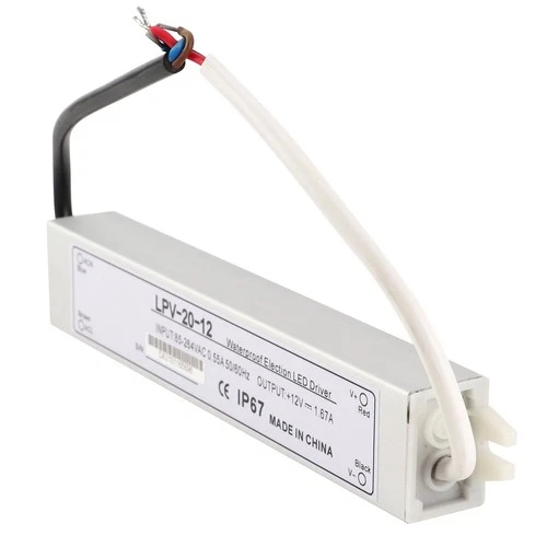 BERM Waterproof Power Supply Aluminum Alloy Switch Transformer Driver LPV-20-12⊹
